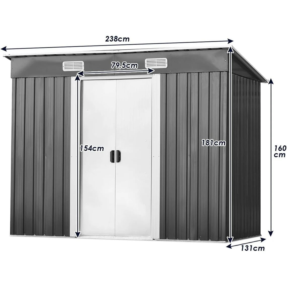 Garden Sheds Outdoor Storage Tool House Backyard Waterproof Easy Assembly
