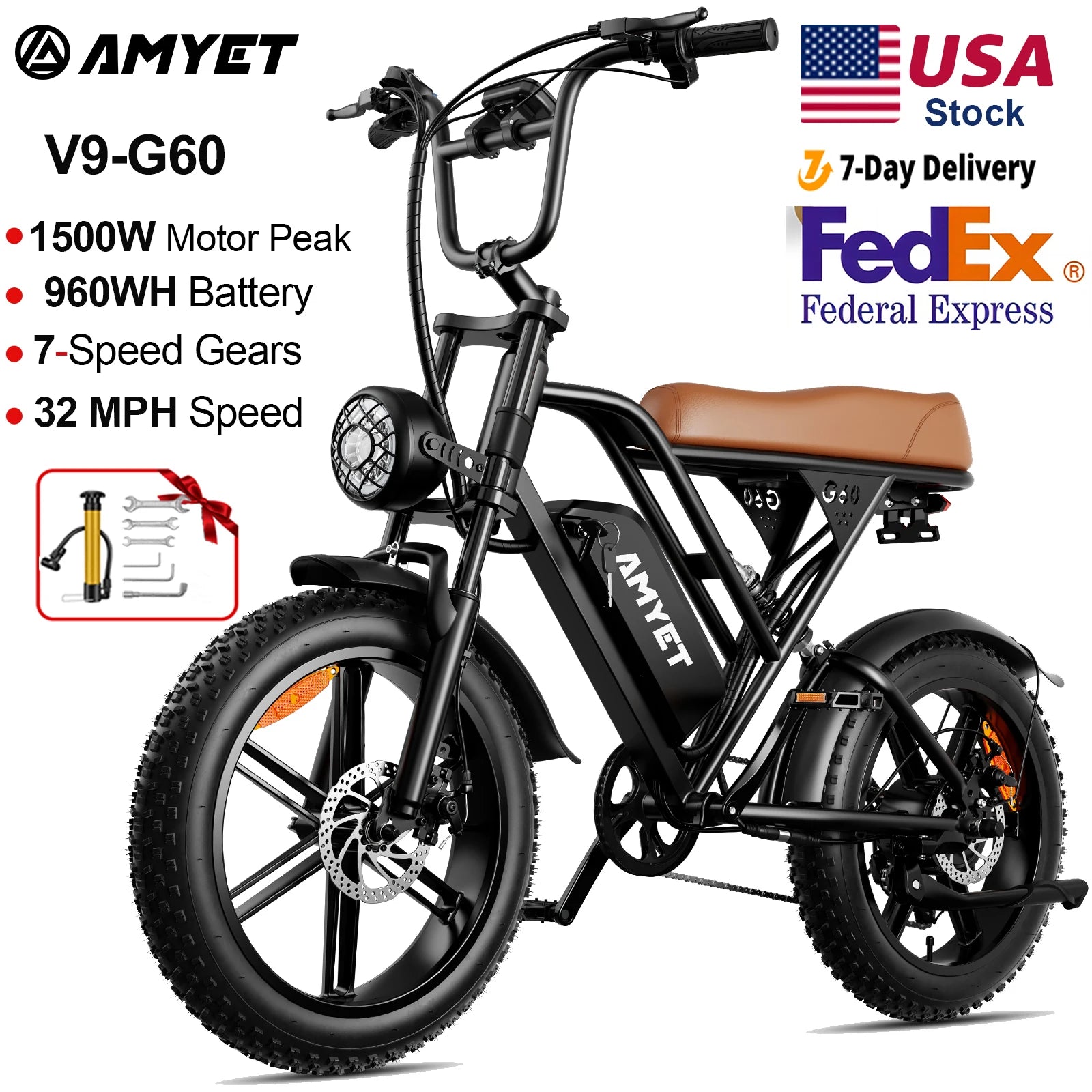 Adults Electric Bike 1000W Motor Bicycle 48V 20AH 20“ Tire