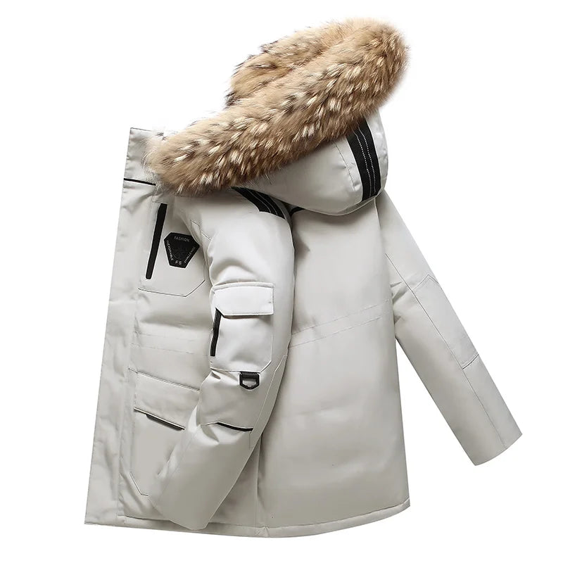Hiking, Camping, Fishing, Outdoor Mountain Climbing, Traveling, Outings, Self-driving, Ice Sports, Short Hooded Down Jacket