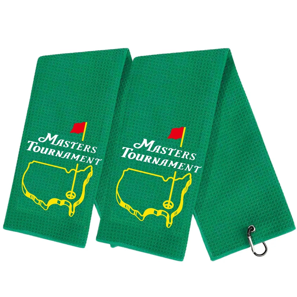 2 Count Great Christmas Golf Gifts |  Embroidered Golf Towels for Golf Bags