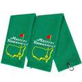 2 Count Great Christmas Golf Gifts |  Embroidered Golf Towels for Golf Bags