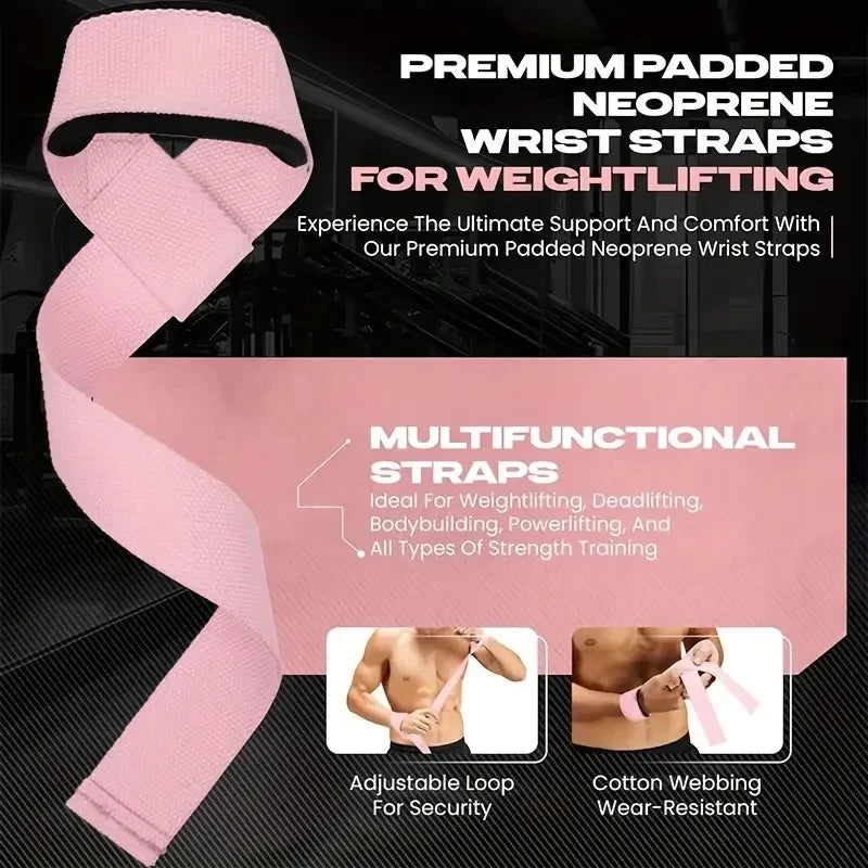Weightlifting Wrist Straps Strength Training Adjustable Non-slip Gym Fitness Lifting Strap