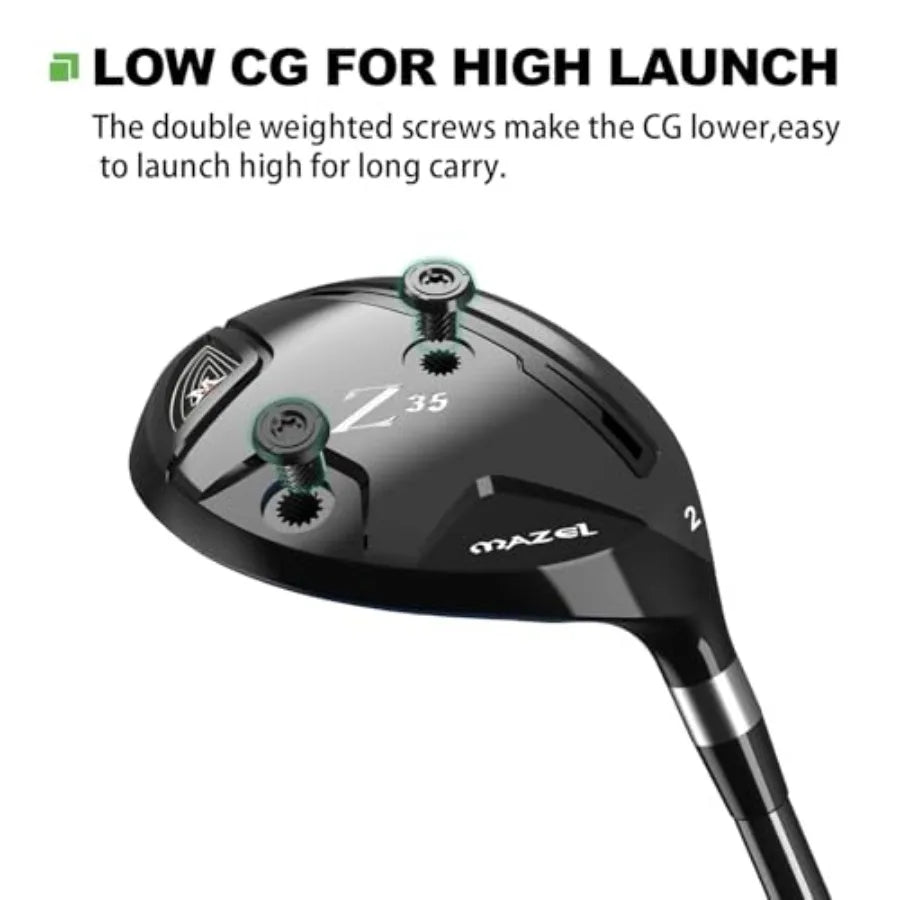 Hybrid Golf Clubs  23456789P Right Handed Regular Stiff Flex Graphite Shafts Black Silver