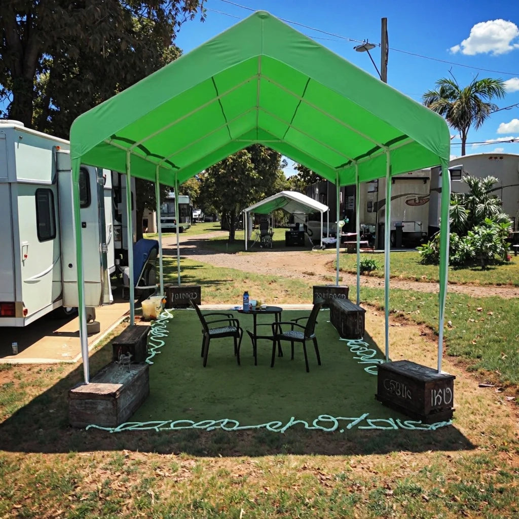 Outdoor Simple Folding Portable Modern Steel Frame Powder Coated Oxford Material Waterproof Carport
