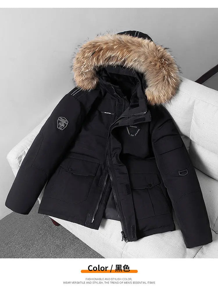 Hiking, Camping, Fishing, Outdoor Mountain Climbing, Traveling, Outings, Self-driving, Ice Sports, Short Hooded Down Jacket