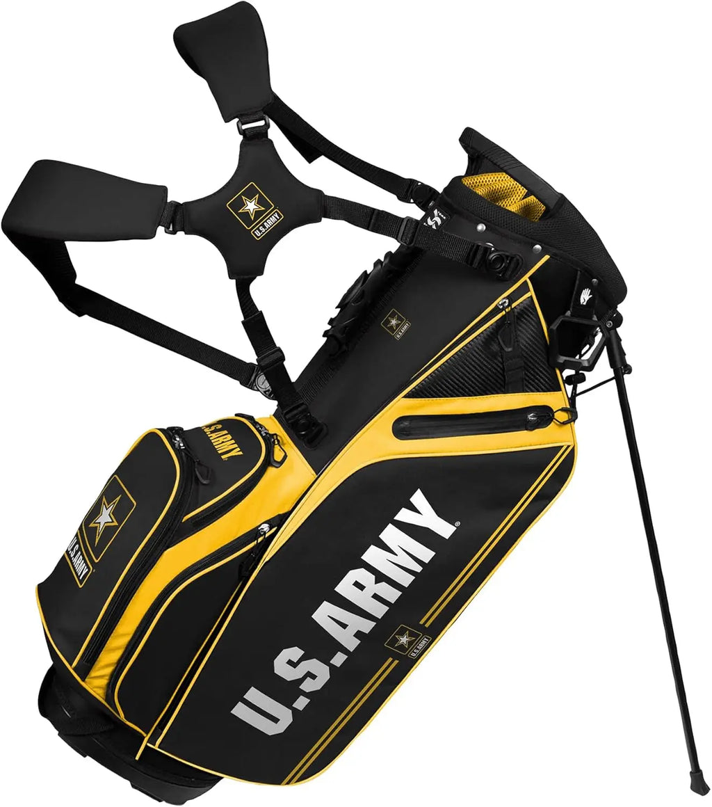 Hybrid Golf Bag with Caddie Carry System for Team Effort, Lightweight and Durable