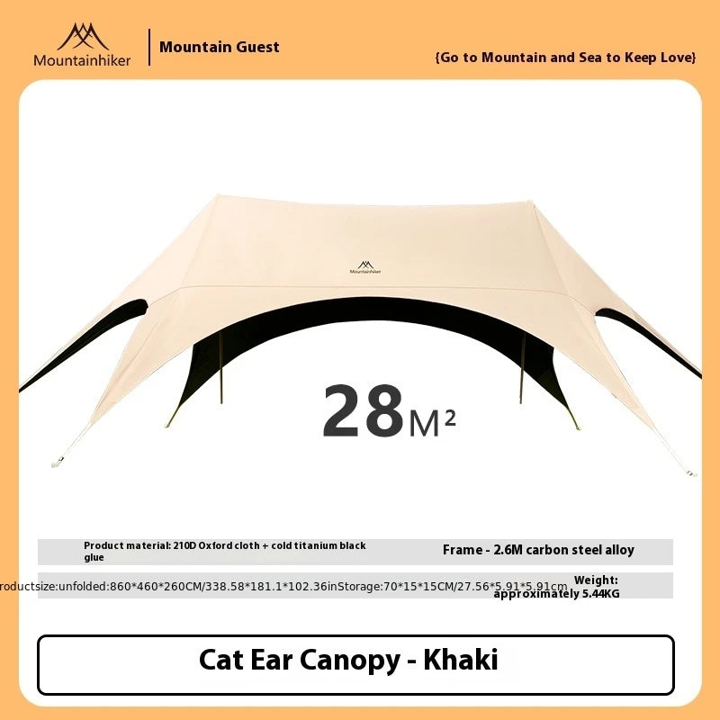 Outdoor sunshade umbrella. Suitable for outdoor recreational activities, camping, and patios.