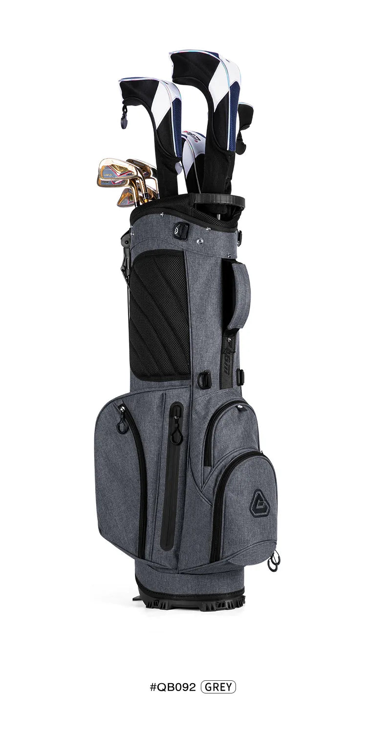 PGM Golf Stand Bag for Men Lightweight Waterproof QB092 Grey Stable Stand Easy Carry