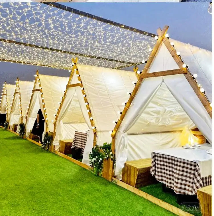 Outdoor Camping One Bedroom Use Waterproof Rainproof Canvas Dining Scenic Areas