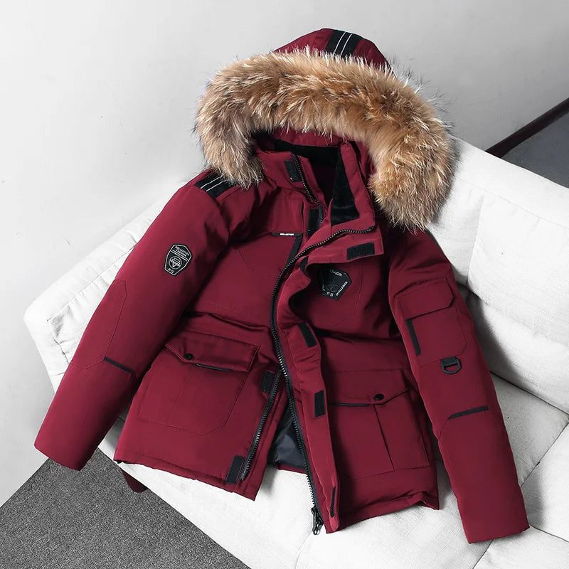 Hiking, Camping, Fishing, Outdoor Mountain Climbing, Traveling, Outings, Self-driving, Ice Sports, Short Hooded Down Jacket