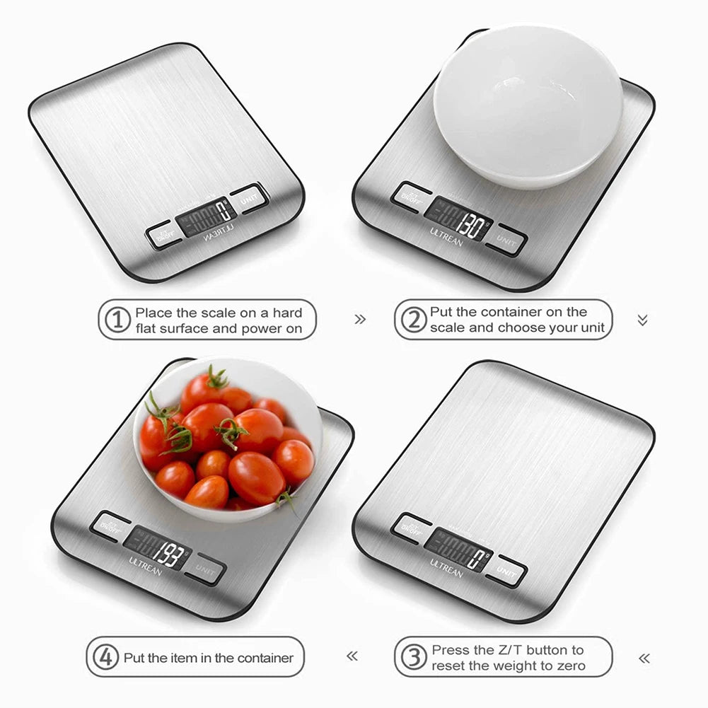 Digital Kitchen Scale USB Charging Kitchen Food Scale Multifunction Electronic  1G Up To 10KG
