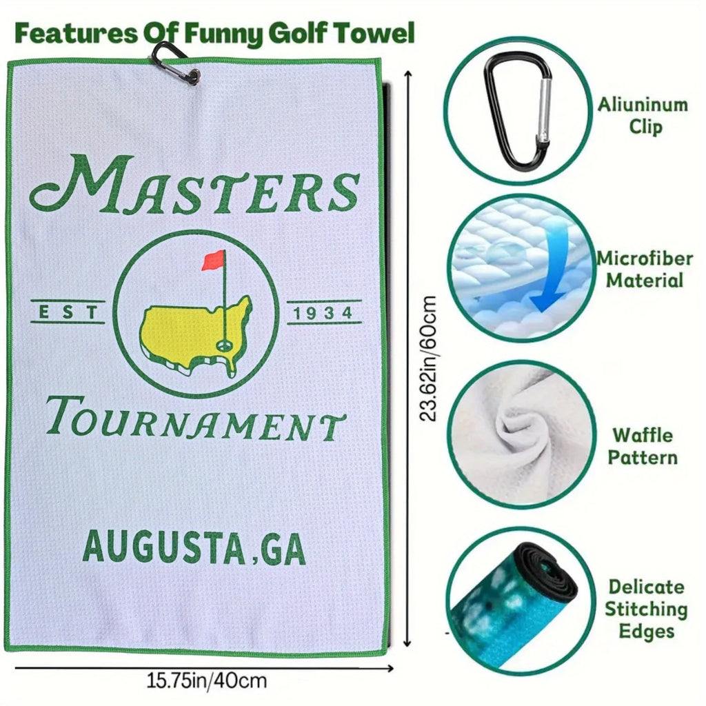2 pcs Funny Microfiber Premium Golf Towels, Printed Golf Towels for Golf Bags for Men & Women,
