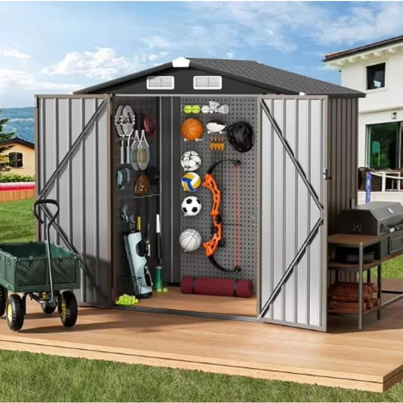 Garden Sheds Outdoor Storage Tool House Backyard Waterproof Easy Assembly