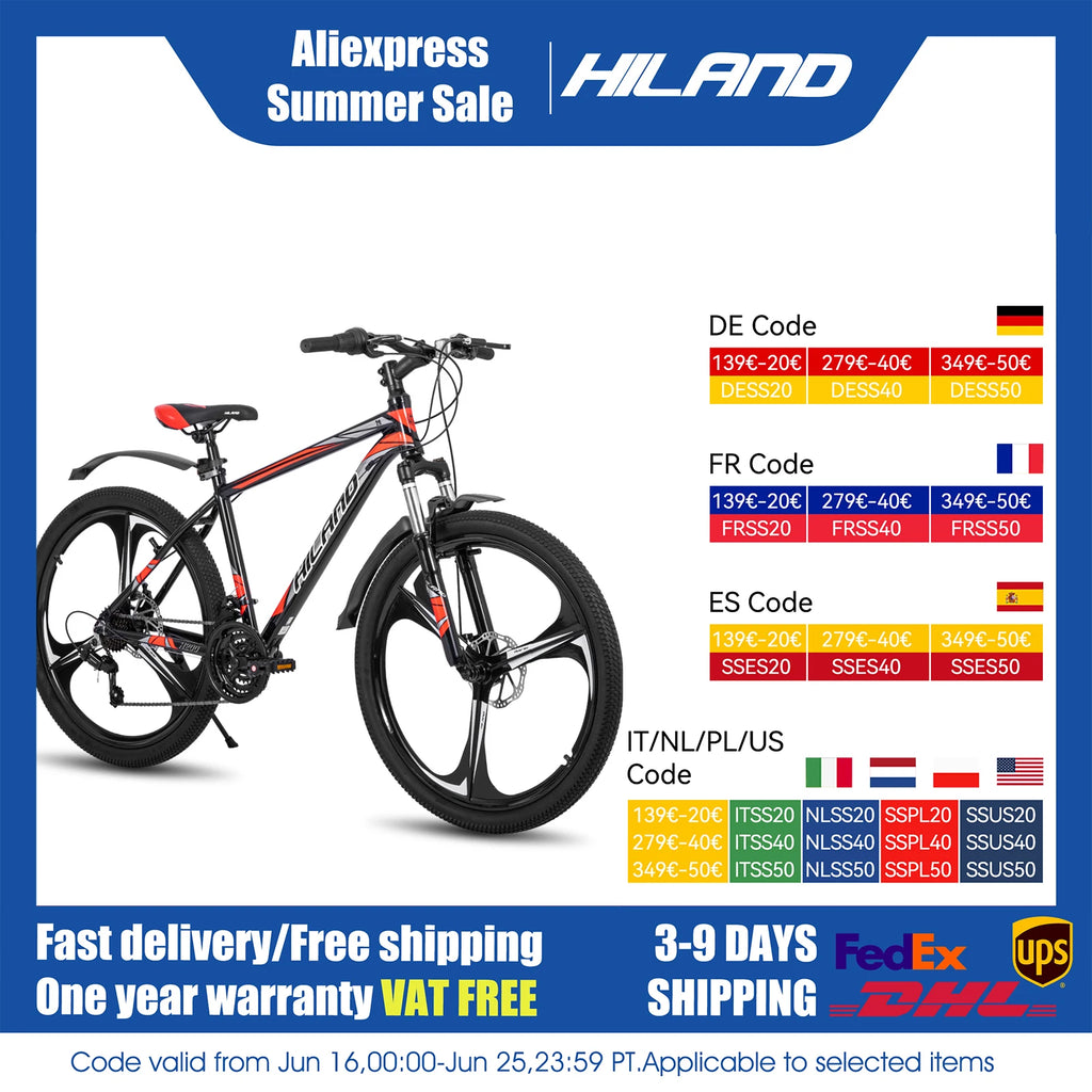 o 21 Speeds  with Disc-Brake for Men Women Men's MTB Bicycle