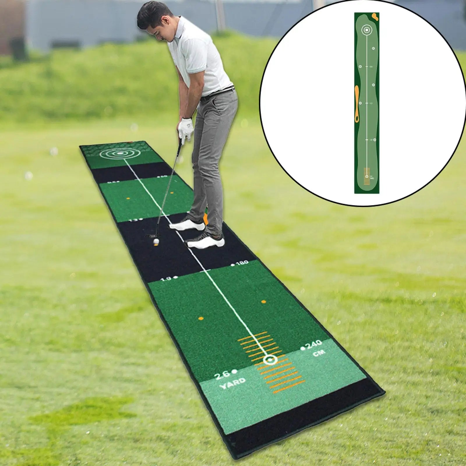 Golfer Golfing Accessory Lightweight Portable Improve Putting Accuracy Training Aid