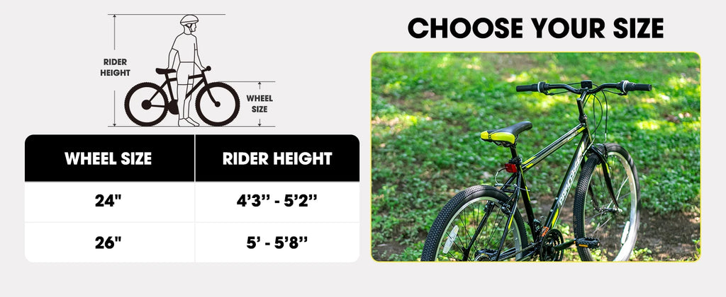 Hiland 24 26 inch Mountain Bike for Men Women, 21 Speeds