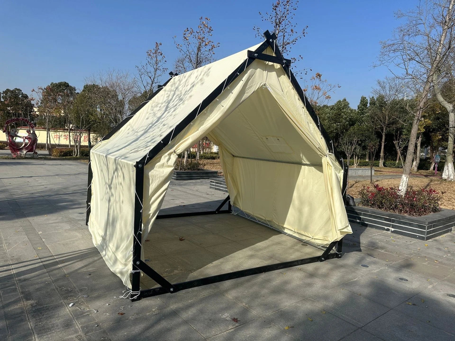Outdoor Camping One Bedroom Use Waterproof Rainproof Canvas Dining Scenic Areas