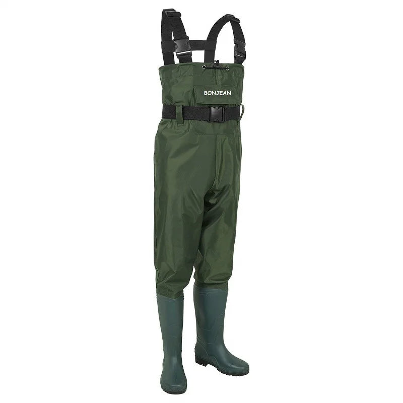 Waterproof Fishing Waders Pants Chest-Length Wader With Boots Durable Breathable Overalls Kit for Men Women Outdoor Raft Hunting