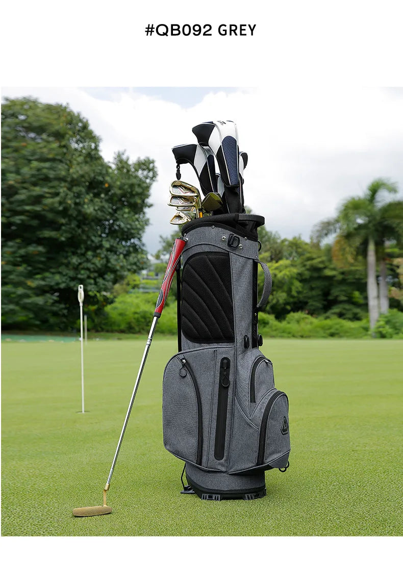 PGM Golf Stand Bag for Men Lightweight Waterproof QB092 Grey Stable Stand Easy Carry