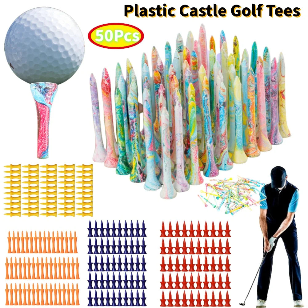 50PCS Wood Golf Tees Of 30-70mm