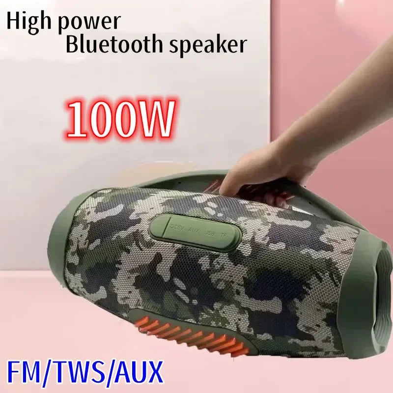 Portable High-power 100W Wireless Bluetooth Speaker RGB Light Outdoors Party Music Center Home Theater Subwoofer