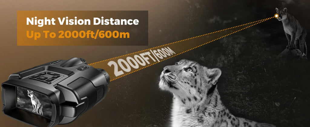 Night Vision Binoculars 4K Infrared 5000mAH Rechargeable 8X Digital Zoom 600 Meters Darkness Goggles for Hunting & Surveillance