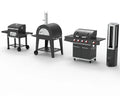 Stainless Steel BBQ Grill Modern Outdoor Kitchen  with Cabinet