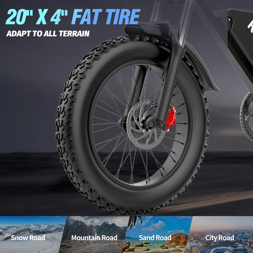 Electric Bicycle 2000W Dual Motor Fat Tire Electric Mountain Bike