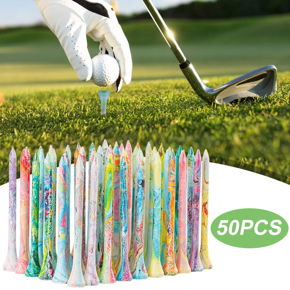 50PCS Wood Golf Tees Of 30-70mm
