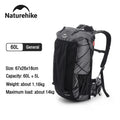 Outdoor Backpack 60+5L Waterproof High Capacity Sports Climbing Hiking With Rain Cover
