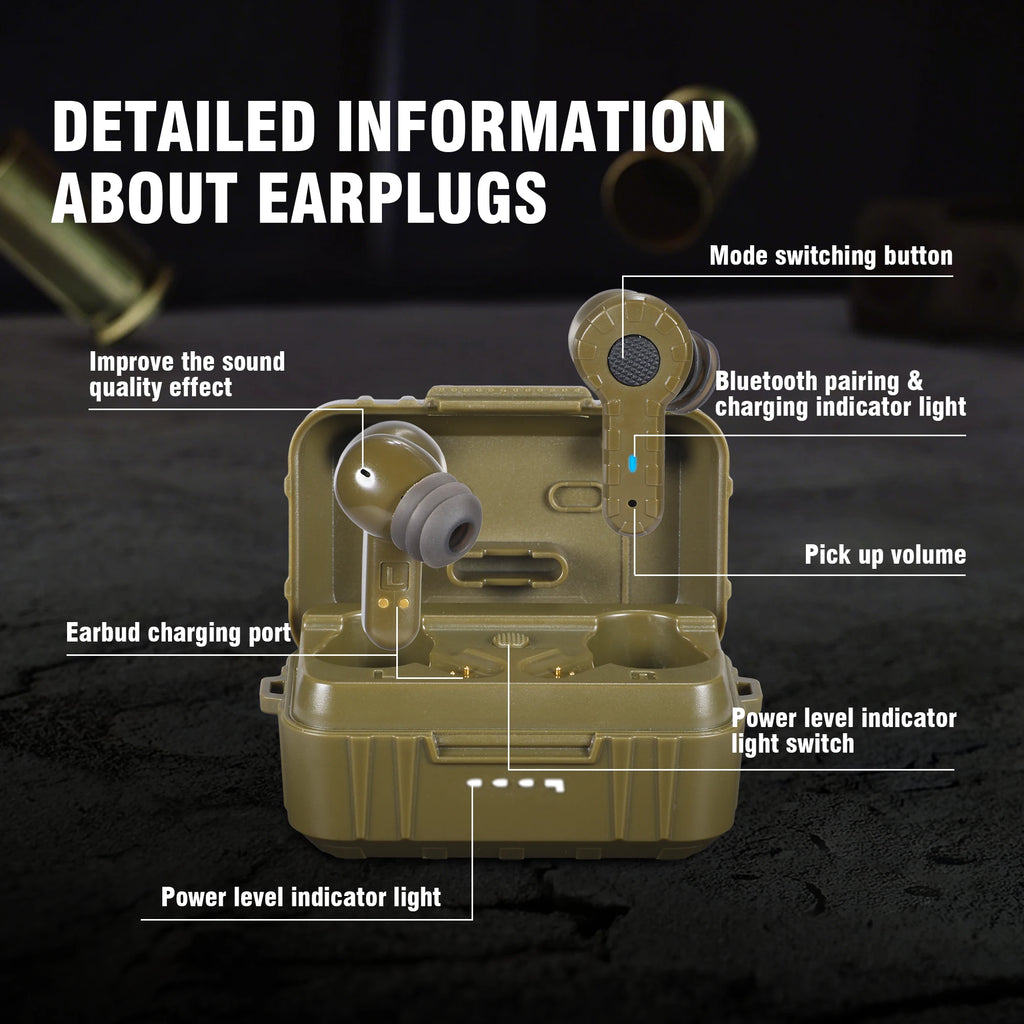 Tactical headset anti-noise earplugs noise-cancelling for shooting hearing protection