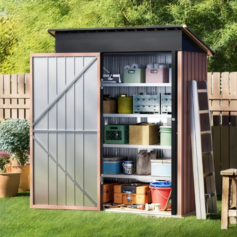 Garden Sheds Outdoor Storage Tool House Backyard Waterproof Easy Assembly