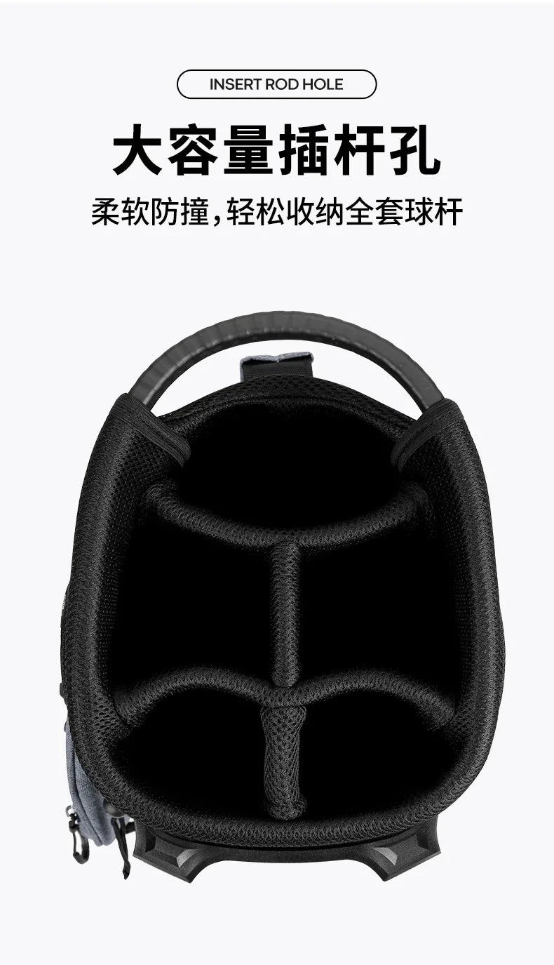 PGM Golf Stand Bag for Men Lightweight Waterproof QB092 Grey Stable Stand Easy Carry