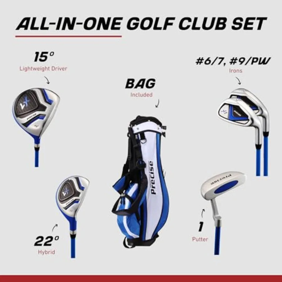 Golf Clubs Set Boys' Girls' Junior Golf Set with Lightweight Graphite Shafts