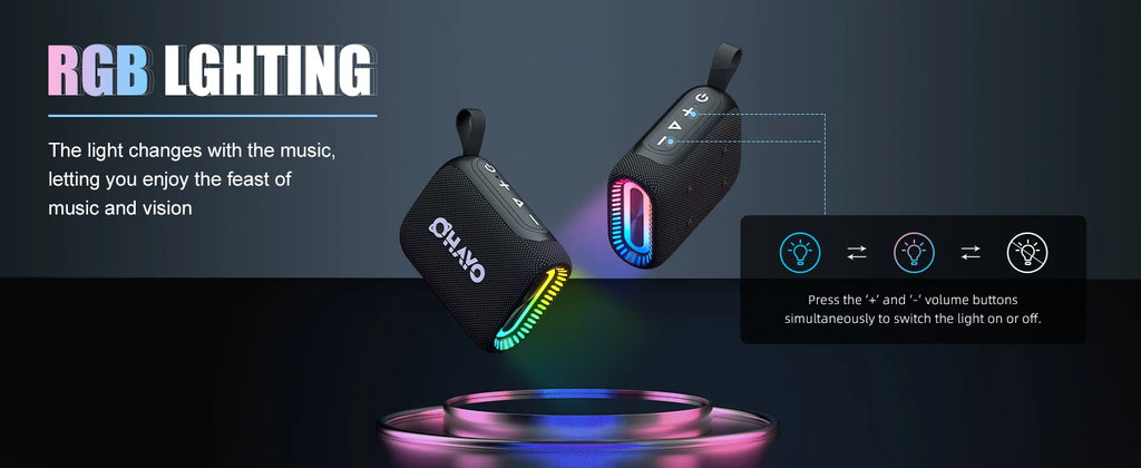 Portable Bluetooth Speaker, IPX7 Waterproof, Bluetooth 5.3,TWS , 24H Playtime, Powerful Stereo Sound, Speaker for Home, Outdoors