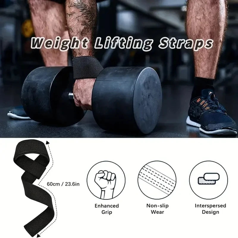 Weightlifting Wrist Straps Strength Training Adjustable Non-slip Gym Fitness Lifting Strap