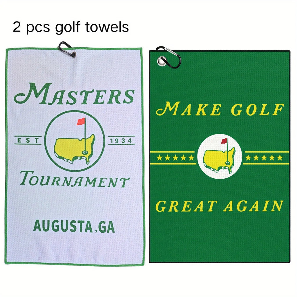 2 pcs Funny Microfiber Premium Golf Towels, Printed Golf Towels for Golf Bags for Men & Women,