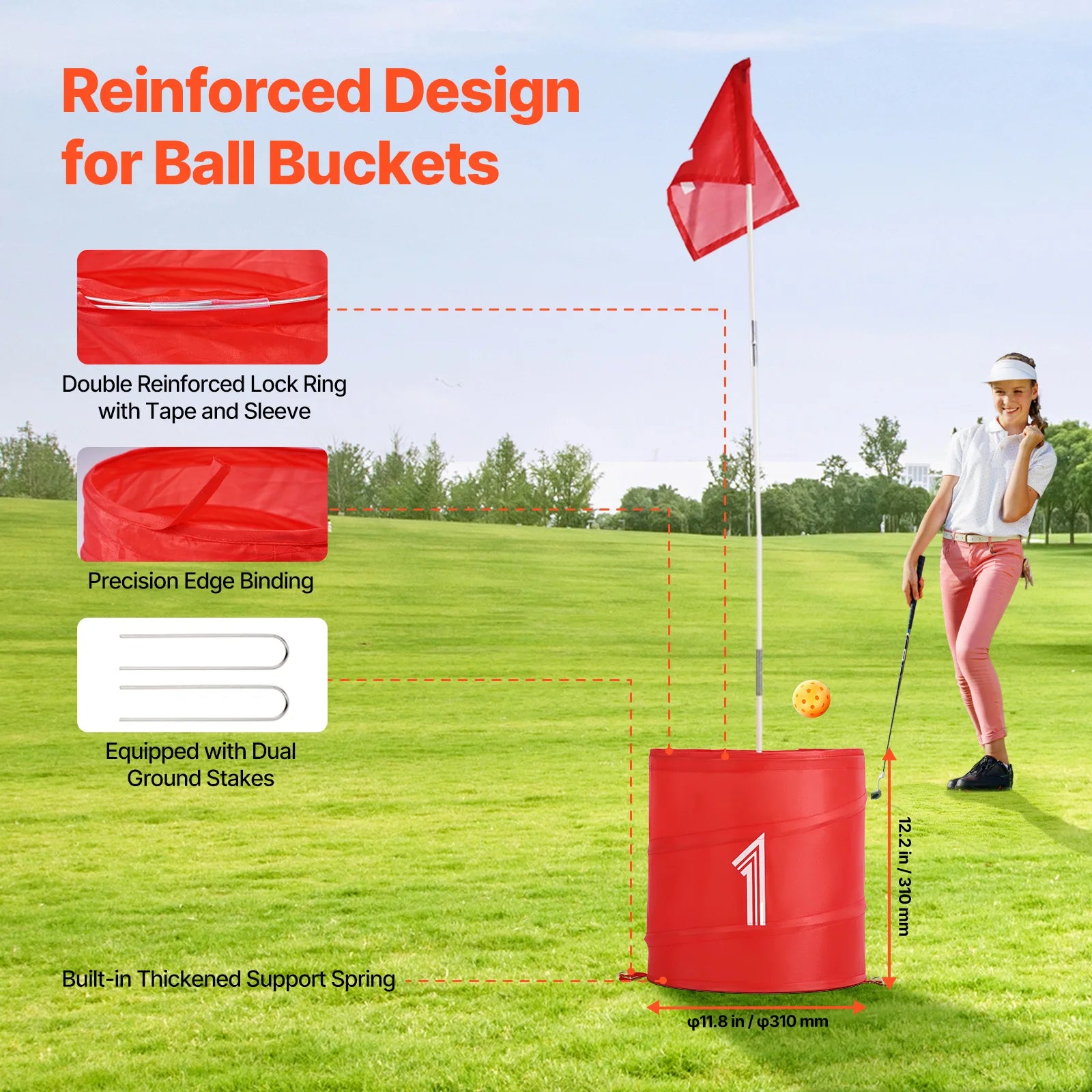 SucceBuy 3/6/9 Hole Kids Backyard Golf Games for Family Outdoor Sports Toys