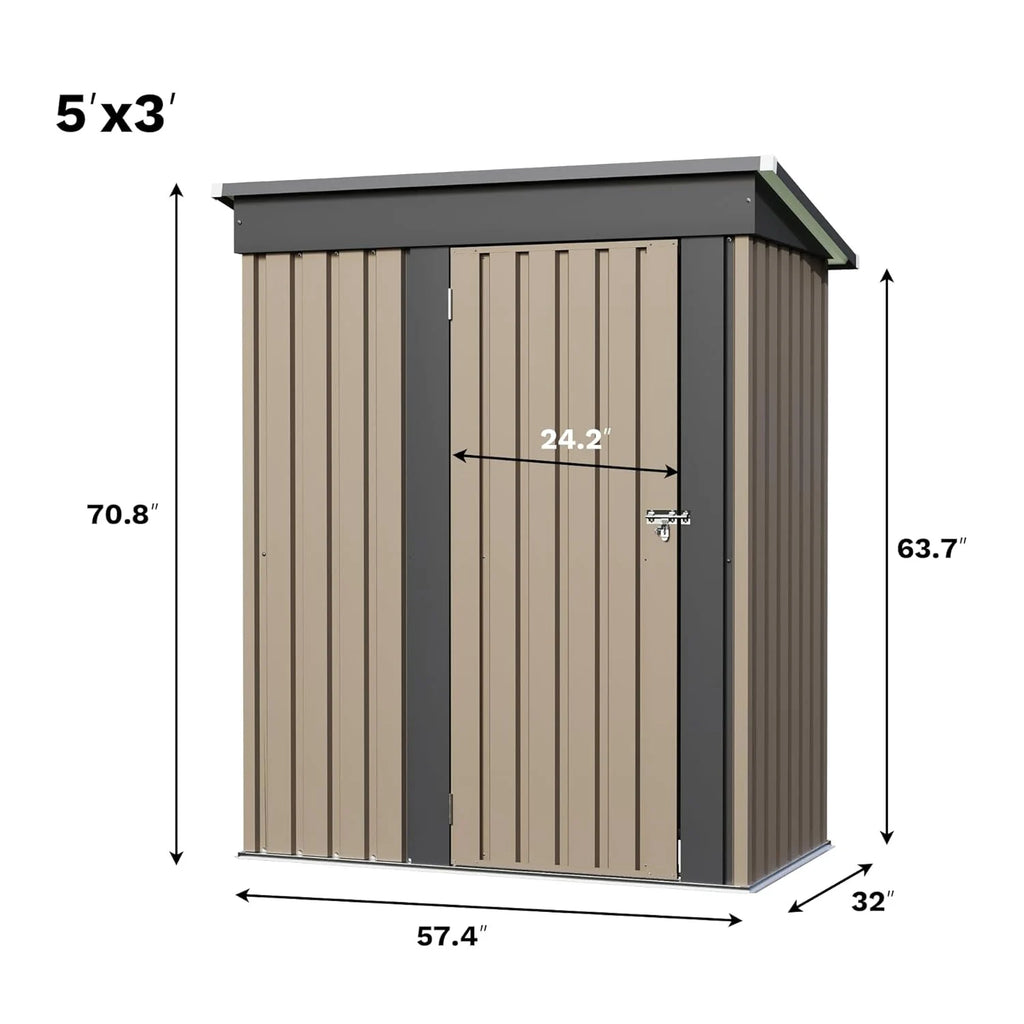 Garden Sheds Outdoor Storage Tool House Backyard Waterproof Easy Assembly