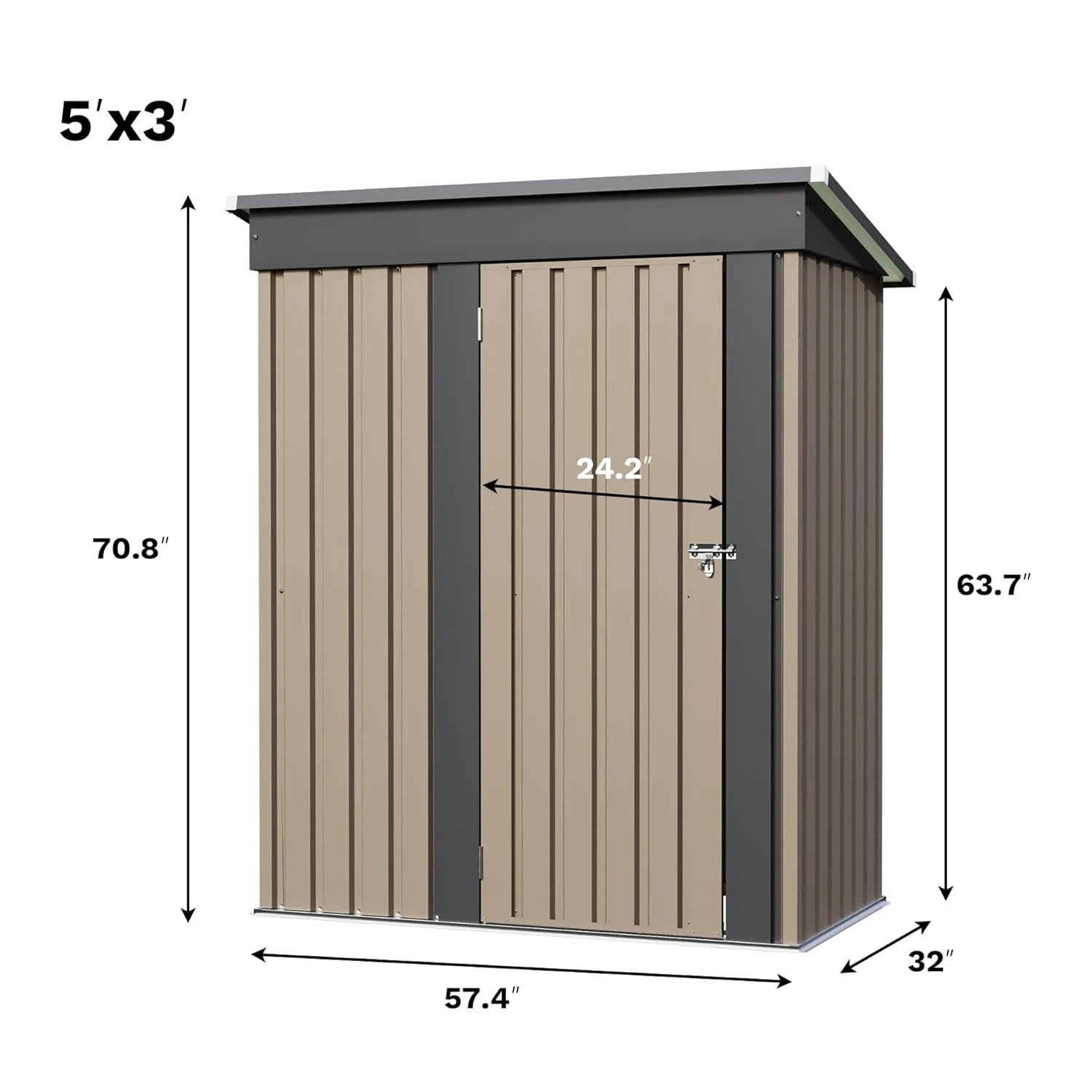 Garden Sheds Outdoor Storage Tool House Backyard Waterproof Easy Assembly