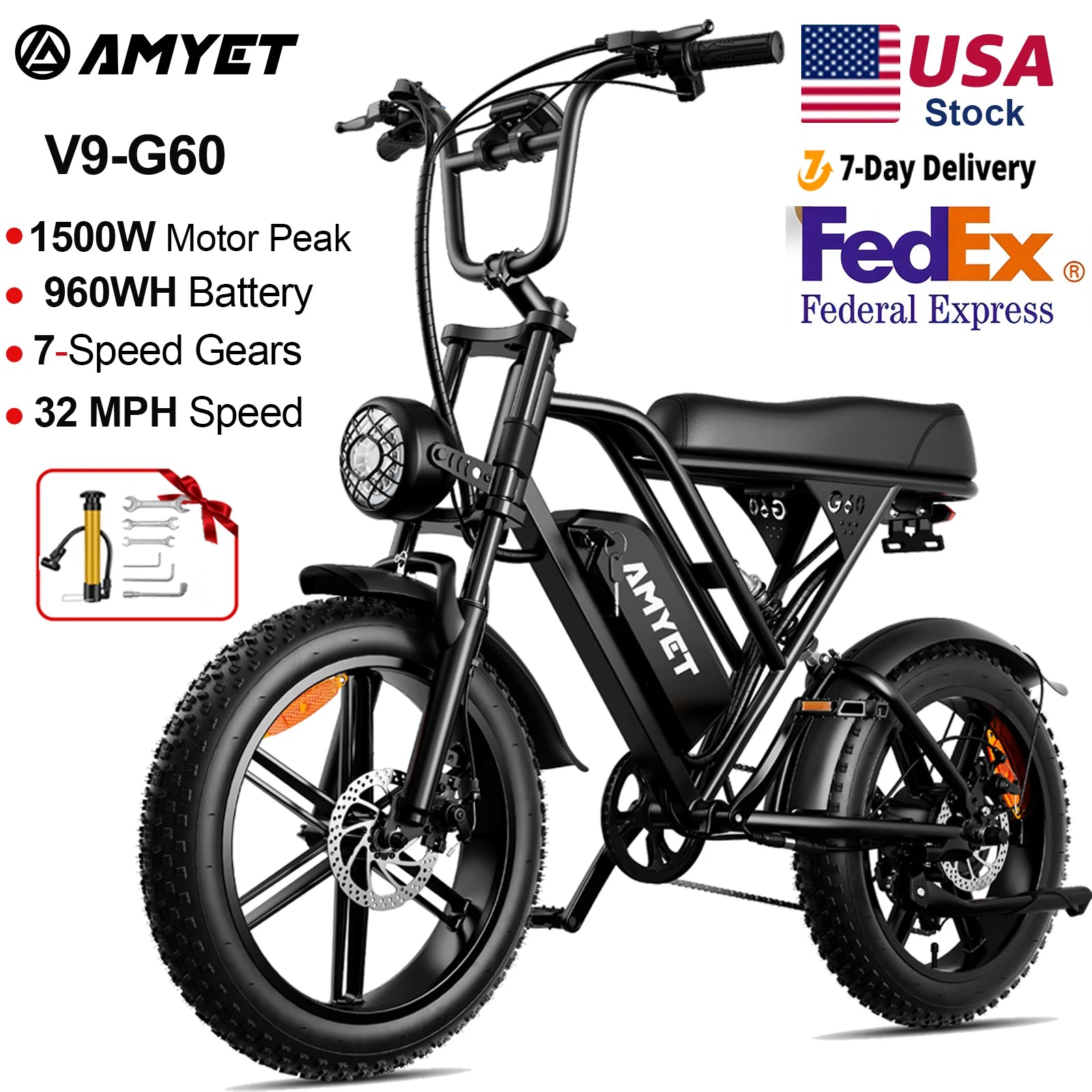 Adults Electric Bike 1000W Motor Bicycle 48V 20AH 20“ Tire