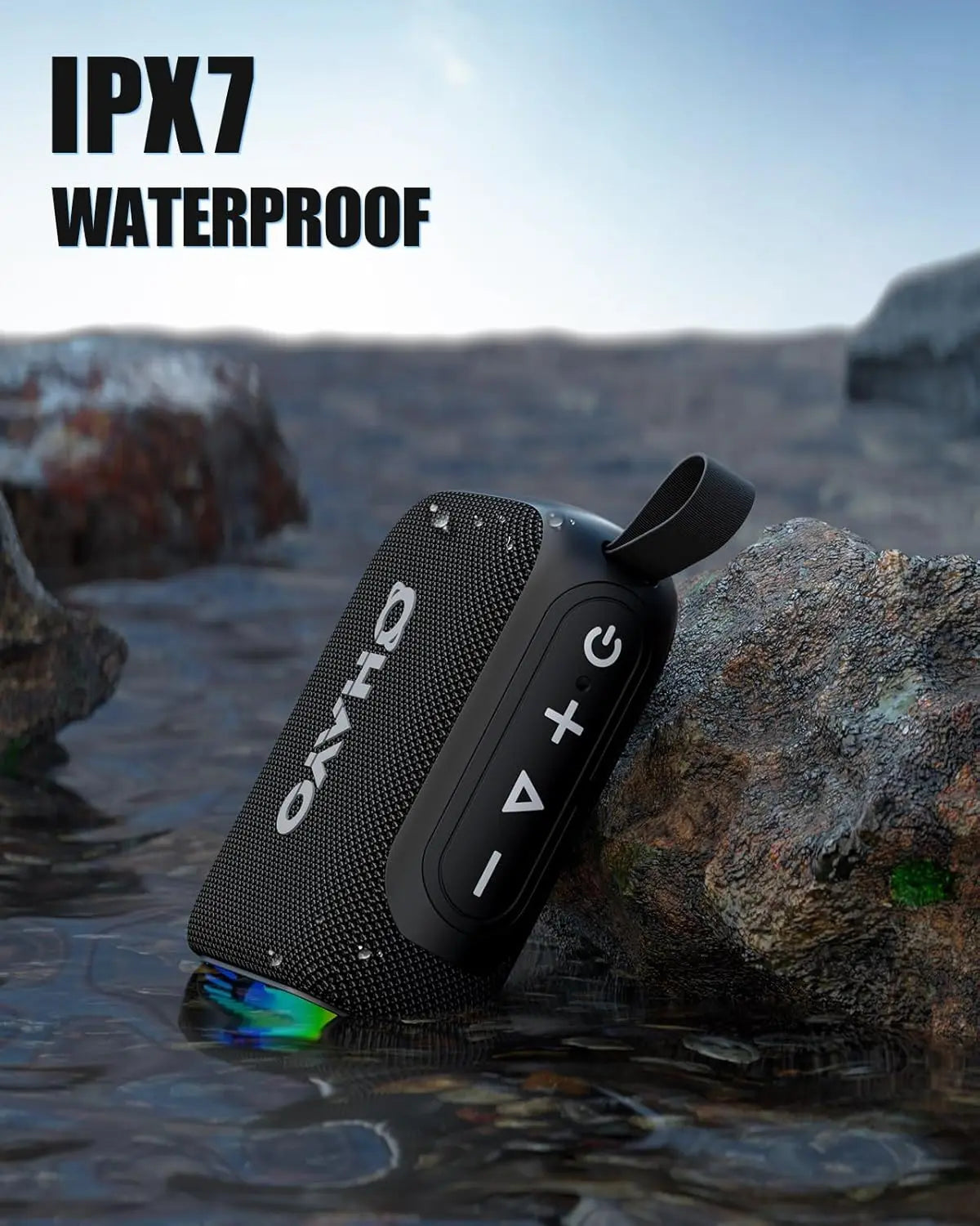Portable Bluetooth Speaker, IPX7 Waterproof, Bluetooth 5.3,TWS , 24H Playtime, Powerful Stereo Sound, Speaker for Home, Outdoors