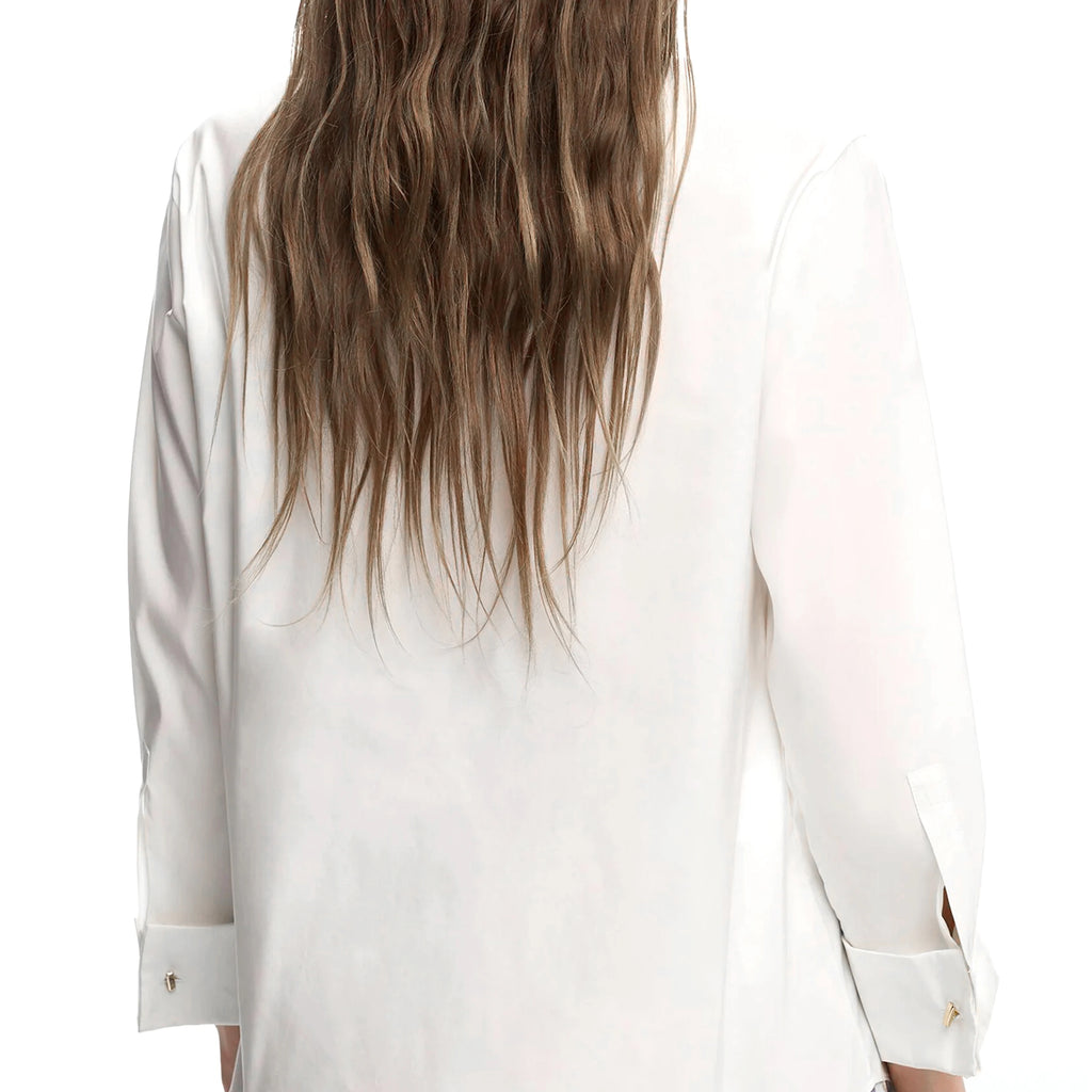 Women's Temperament Embroidery Lapel Tops single-breasted  Long Sleeve Shirt Summer Casual Tops