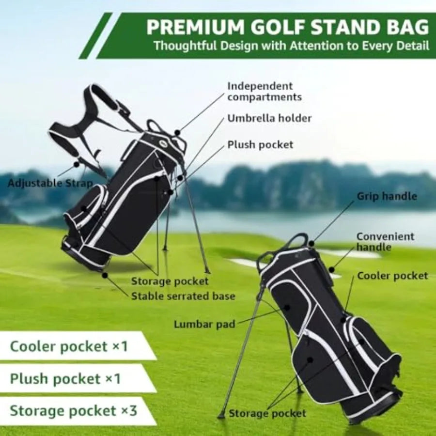 Golf Clubs Set  Golf Clubs Full Set Right Handed Includes Stand Bag with Rain Hood 1Driver 3Wood 56789PW I