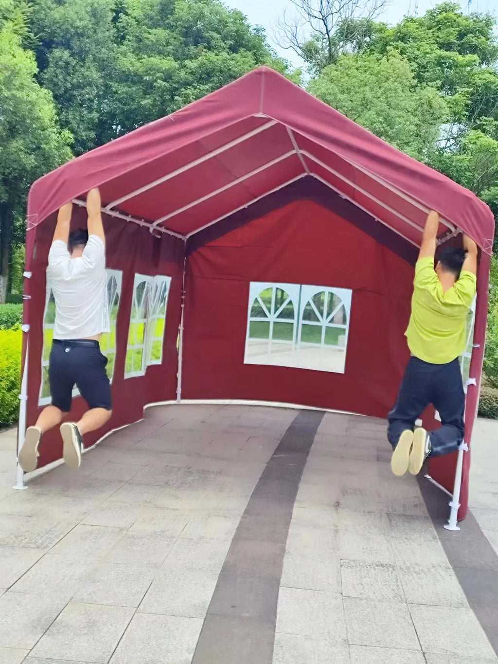 Outdoor Simple Folding Portable Modern Steel Frame Powder Coated Oxford Material Waterproof Carport