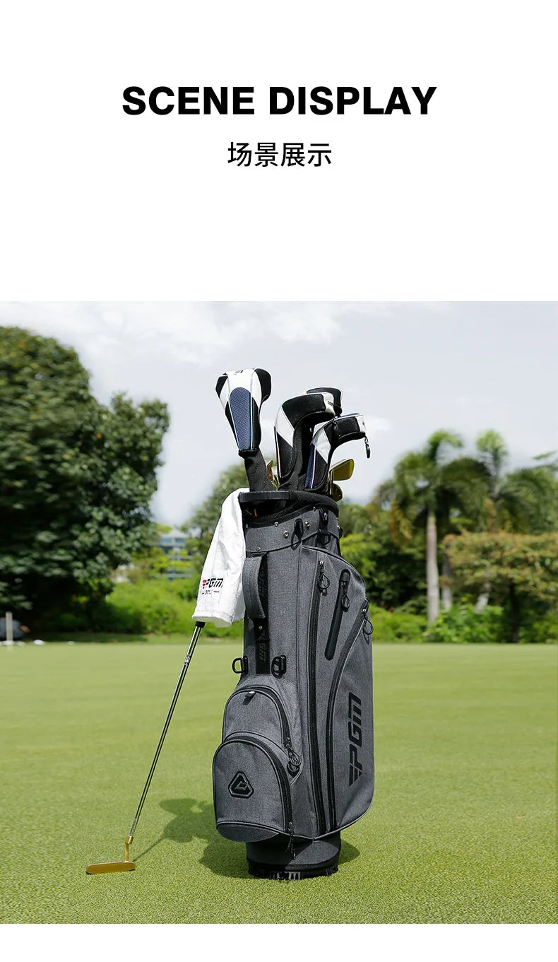 PGM Golf Stand Bag for Men Lightweight Waterproof QB092 Grey Stable Stand Easy Carry