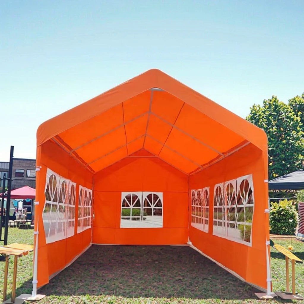 Outdoor Simple Folding Portable Modern Steel Frame Powder Coated Oxford Material Waterproof Carport