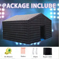 Stock!20FT Large Black Inflatable Nightclub Party Tent with Blower Inflatable Portable Disco Tent Air Tent for Wedding Birthday