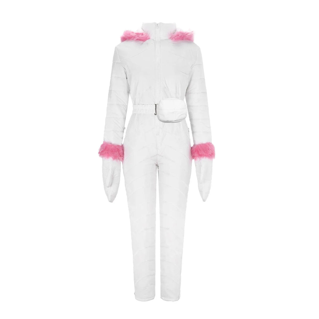 Ski Suit Women Fashion Sport Snowboard Plush down jacket