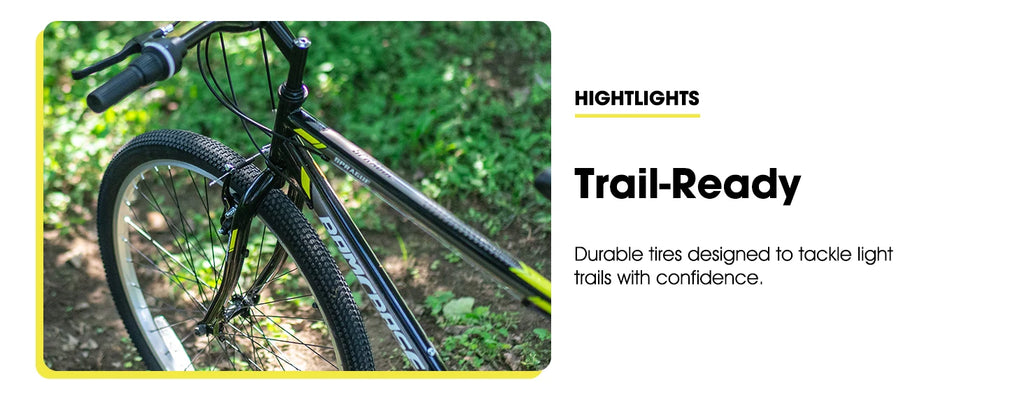 Hiland 24 26 inch Mountain Bike for Men Women, 21 Speeds